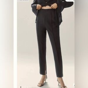 Anthropologie women’s XS black stretch straight leg Legging Trousers high waist